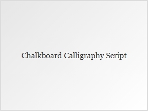 The Modern Charm of Chalkboard Calligraphy Script